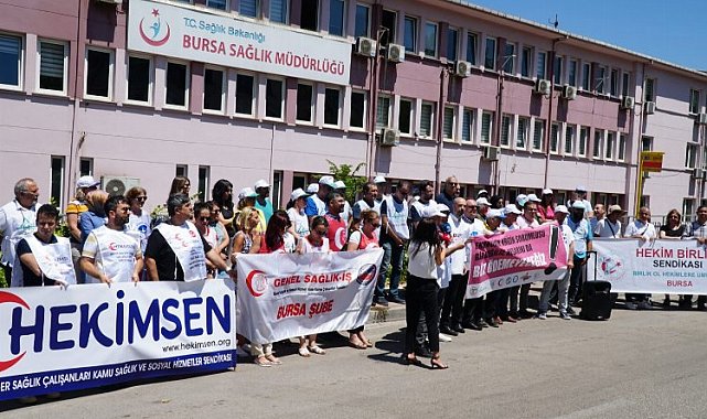 Bursa'da sağlıkçılar 'krizin sorumlusu biz değiliz' dedi