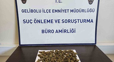 Gelibolu'da sırt çantasından 90 gram skunk çıktı: 2 gözaltı
