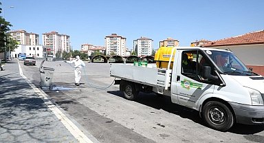 Kayseri Melikgazi'de mahallere ilaçlama