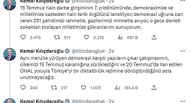 Kılıçdaroğlu'ndan 15 Temmuz paylaşımı