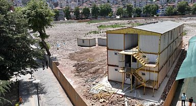 Kocaeli Gölcük'te zemine iyileştirme çalışması