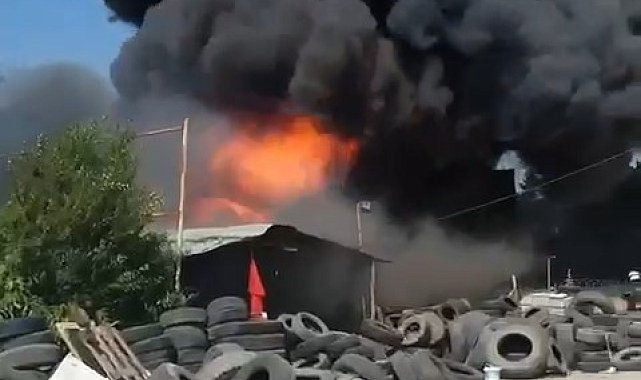Lastikler alev topuna döndü