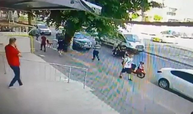 Motosikletin çarptığı kadın yaralandı