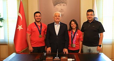Muğla'nın gururu okçulardan Başkan Gürün'e ziyaret