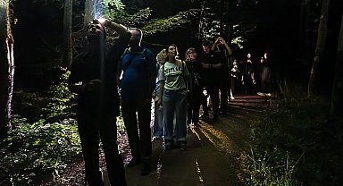 Ormanya'da macera dolu gece yürüyüşü... Yarasa dinletisi yapıldı