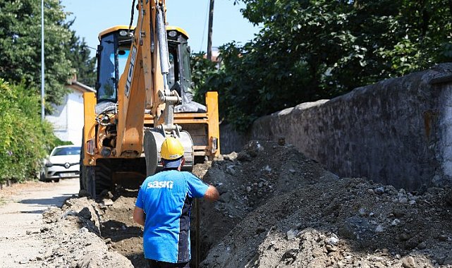 Sakarya Sapanca'da altyapı çalışmaları sürüyor