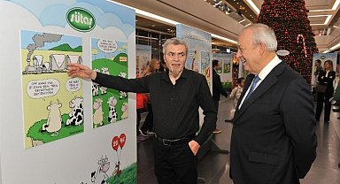 Sütaş Çiftliği Karikatürleri Sergisi Aksaray Nora City'de