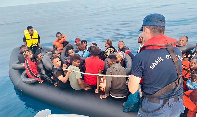 Aydın açıklarında 134 düzensiz göçmen kurtarıldı