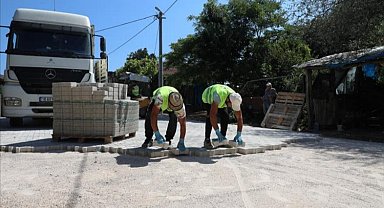 Bursa İnegöl'de Olukman'ın sokakları parkeleniyor