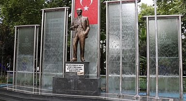 Değirmendere'de Atatürk heykelinin bakımı tamamlandı