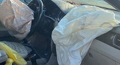 Düzce'de trafik kazası... Hava yastıkları kurtardı