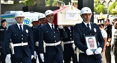 Kalp krizi geçiren polis memuruna Tekirdağ'da son görev