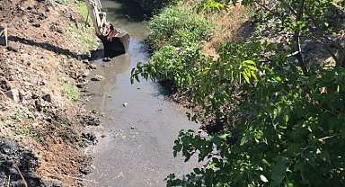 Manisa Kırkağaç'ta dere temizliği