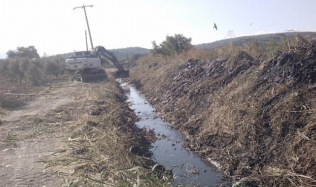 Manisa Kırkağaç'ta dere temizliği