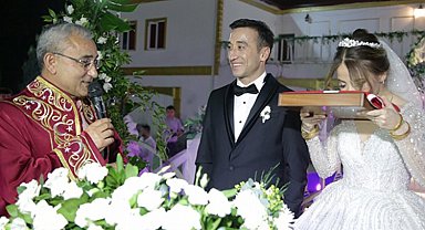 Milli atletin nikahını Başkan Işık kıydı