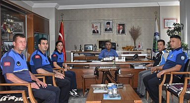 Bigadiç Zabıtası'ndan Başkan Avcu'ya ziyaret