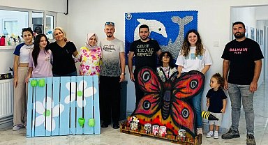 Bursa Mudanya'da atıklar saksı ve süs eşyasına dönüştü