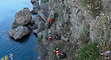 Dağcılar Muratpaşa'da falezlerde temizlik yaptı