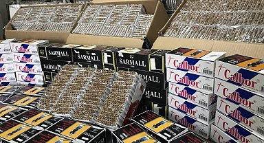 Düzce'de on binlerce tütün dolu makaronlar ele geçirildi