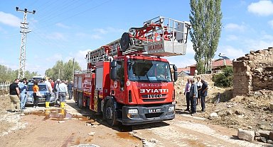 Kayseri Bünyan'da sel baskınına yakından inceleme