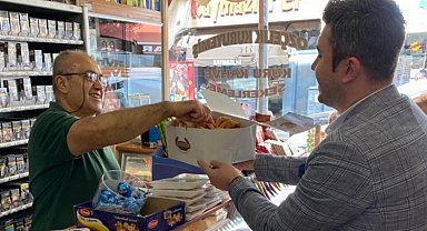 Keşan'da CHP'den esnafa kandil simidi