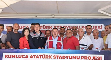 Kumluca Atatürk Stadyumu'nun temeli atıldı