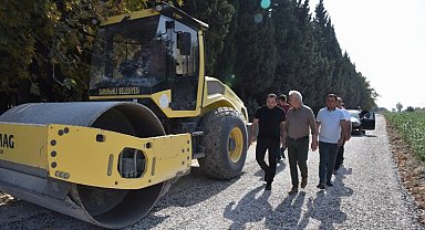 Manisa Büyükşehir'den Saruhanlı'ya bitüm desteği