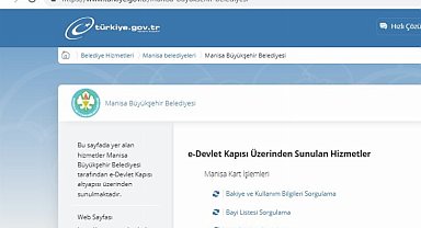 Manisa Kart için e-Devlet'e bir hizmet daha eklendi