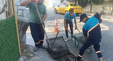 Manisa Yunusemre'de taşkınlara karşı ızgara temizliği