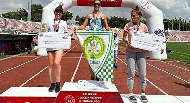 Manisalı atletler Balıkesir kürsüsünde