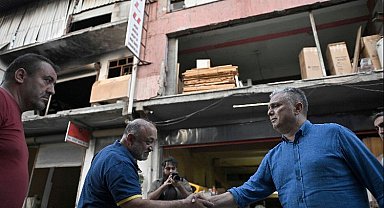 Başkan Uysal'dan esnafa 'geçmiş olsun' ziyareti