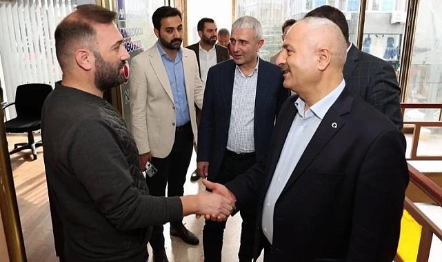 Başkanlardan Hacı Halil'de esnaf turu