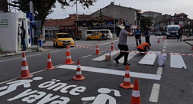 Bilecik Pazayeri'nde 'önce yaya' güvenliği