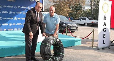 Bursa Gemlik'te çiftçinin yüzü HAGEL ile güldü