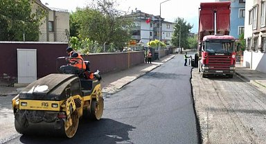 Bursa İnegöl'de asfaltlamaHamidiye'de sürüyor