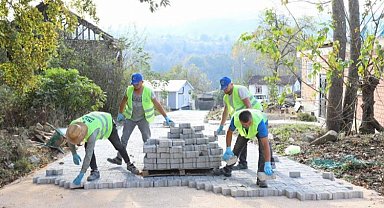Bursa İnegöl'de kırsalın sokakları parke taşla kaplanıyor