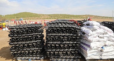 Gaziantep'te depremzede çiftçilere sulama sistemi desteği