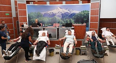 KASKİ'den ERÜ'deki kan bağışına destek