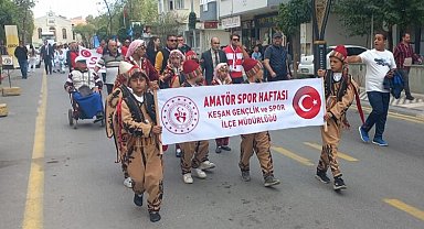 Keşan'da Amatör Spor Haftası'na kortejli yürüyüş