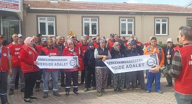 Keşan'da belediye çalışanları 'vergide adalet' mücadelesinde