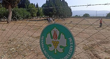 Manisa Ahmetli'de mezarlıklar güvenli hale geldi