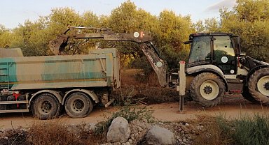 Manisa Saruhanlı da taşkınlara karşı temizlik