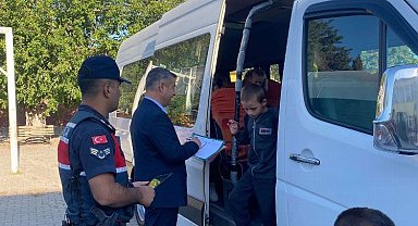 Mecidiye öğrenci servislerine Jandarma denetimi