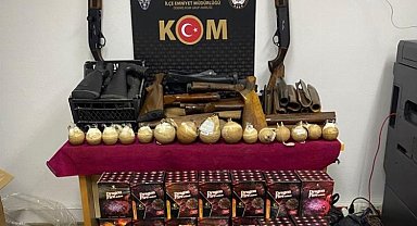 Ödemiş'te kaçak silah imalathanesine baskın