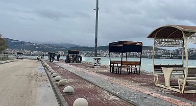 Bursa Gemlik sahil yolu ulaşıma yeniden açıldı