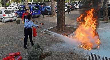 Bursa Osmangazi Belediyesi'nde yangın tatbikatı