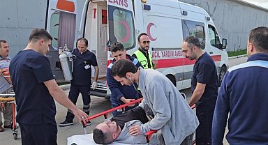 Bursa Şehir Hastanesi'nde gerçeği aratmayan tatbikat!