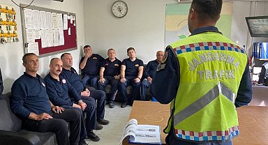 Edirne Jandarması'ndan itfaiye personeline trafik eğitimi