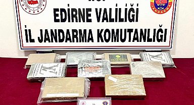 Edirne'de 10 kilo kokain ele geçirildi