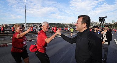 İmamoğlu, 45. İstanbul Maratonu'nu başlattı